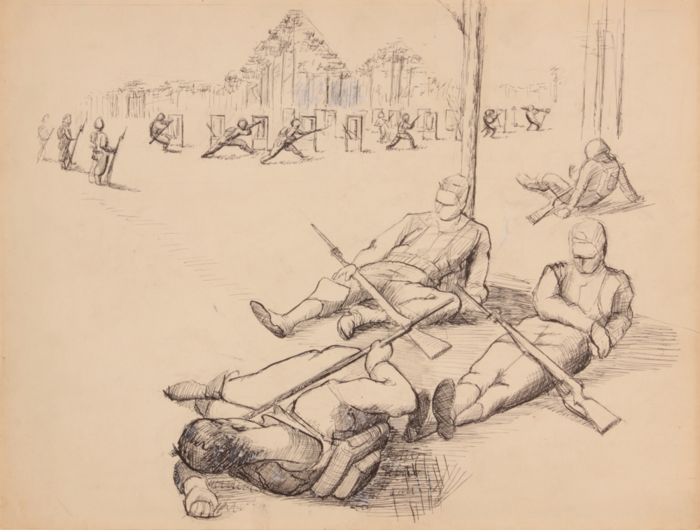 THE MORGAN RECEIVES UNIQUE COLLECTION OF WORLD WAR II DRAWINGS AND SKETCHES BY PHILIP PEARLSTEIN