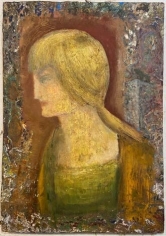 profile of a woman with blonde hair