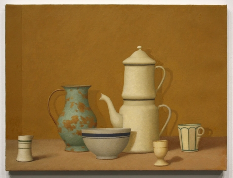 Ceramics siting on brown surface with brown background
