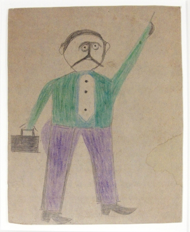 Bill Traylor, Mexican Man (&quot;He Just Come to Town&quot;), c. 1939-1942