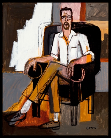 Self-Portrait in a Black Chair, 2011, Oil on panel